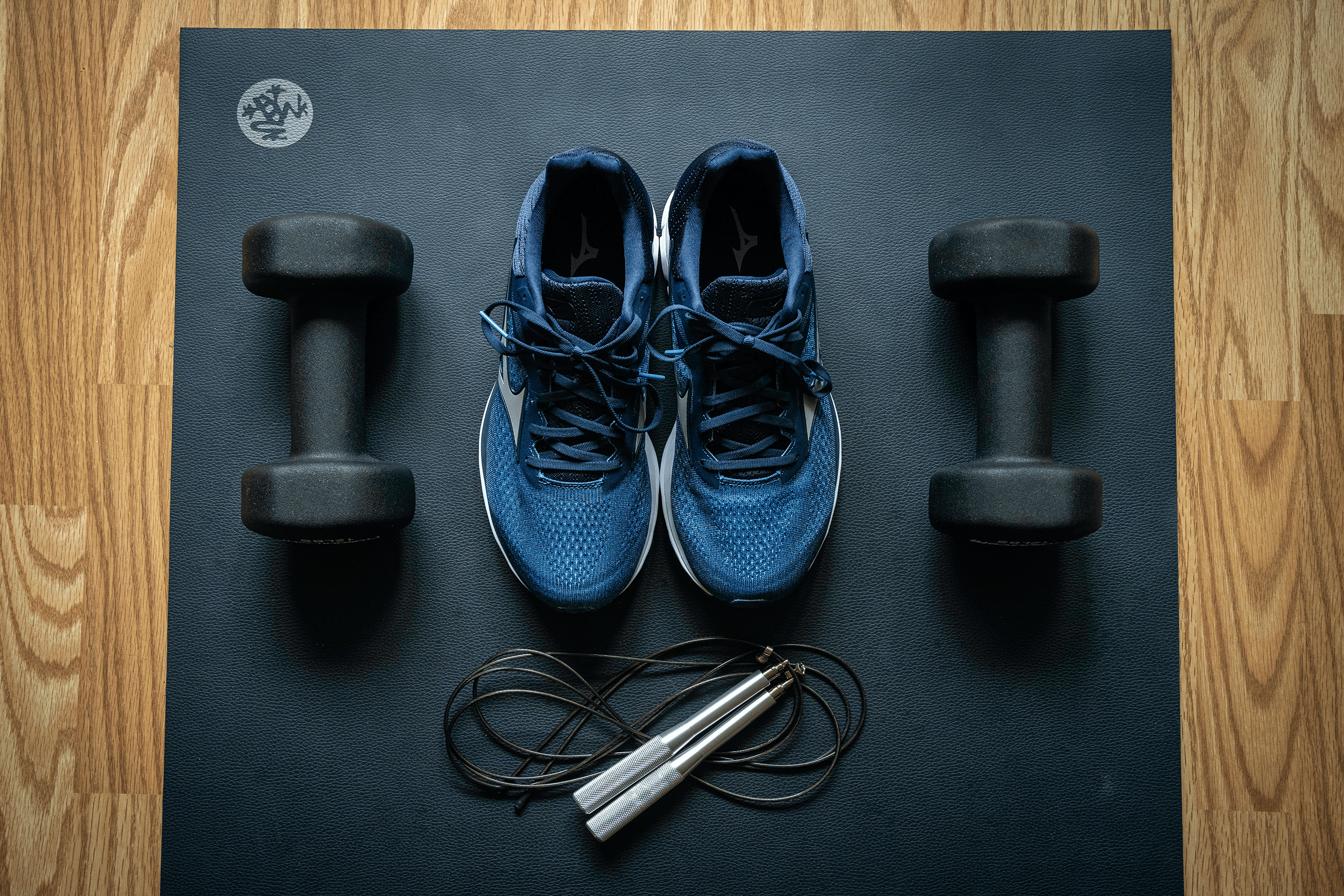Image of gym items on the floor