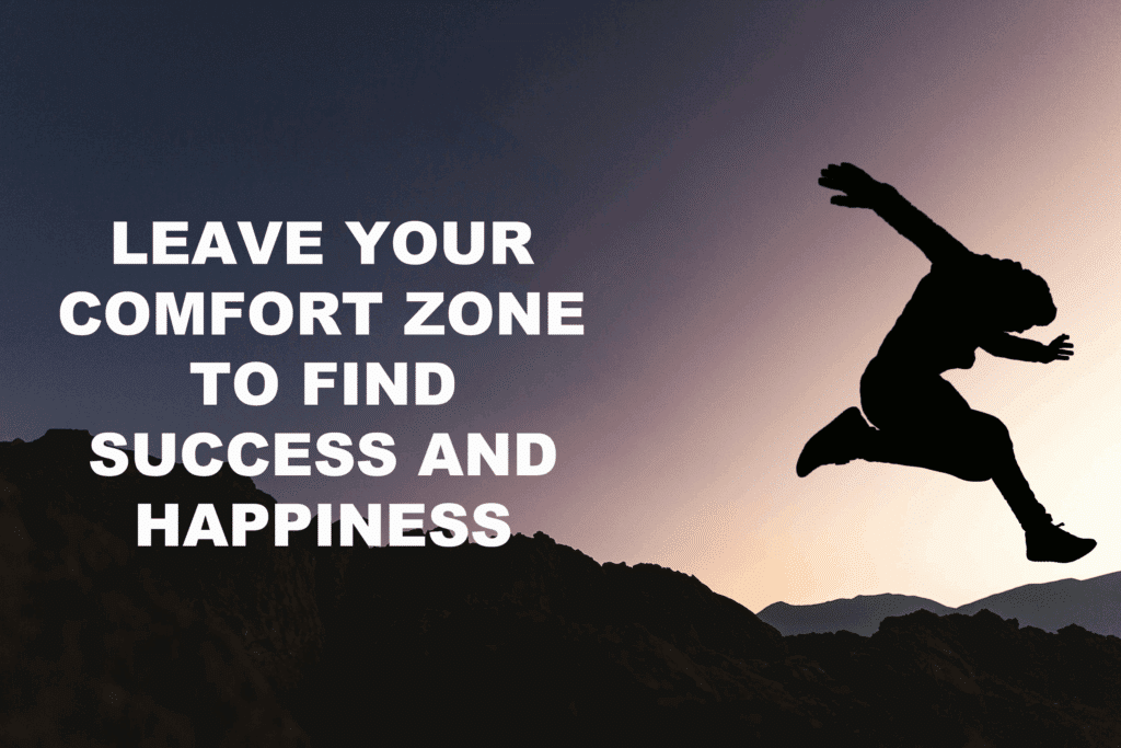 An image to be used as the featured image for the post on leaving your comfort zone.