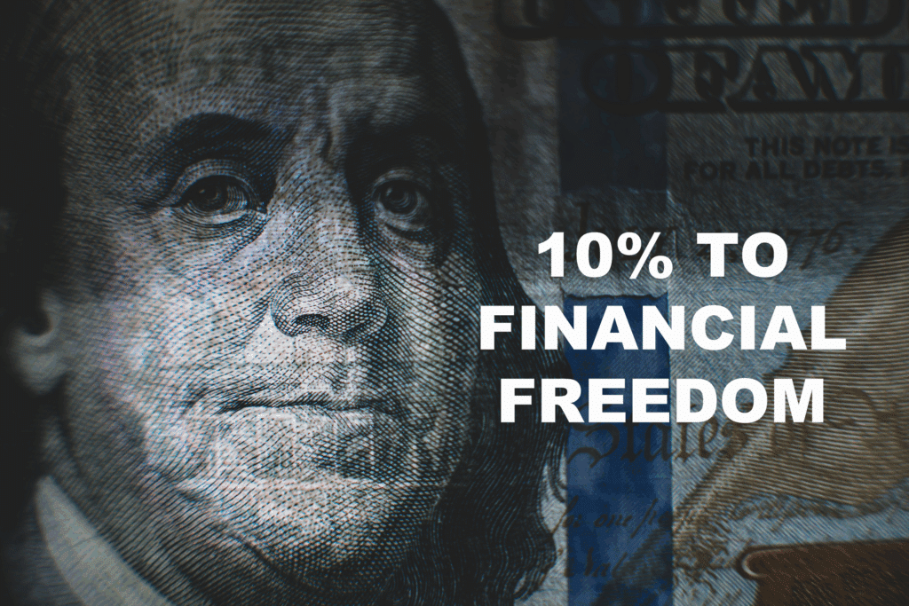 This picture is the featured image for an article titled 10% to financial freedom