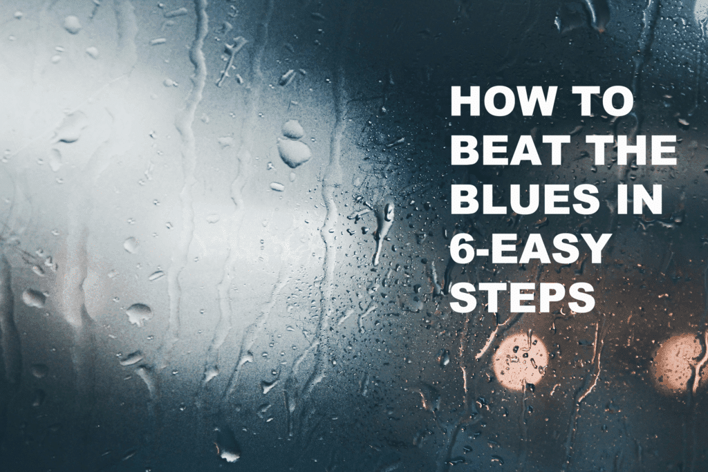 This image is used as a featured image on how to beat the blues in 5-easy steps.