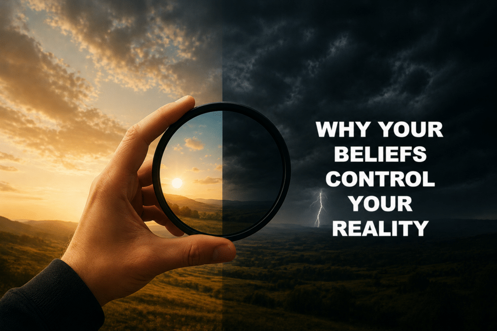 A featured image for the article on why your beliefs control your reality
